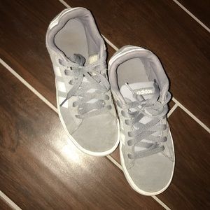 gray adidas kids shoes